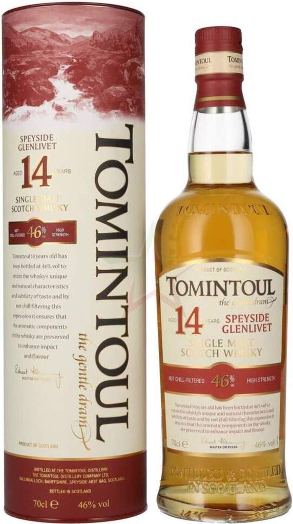 Tomintoul 14 Years Old Single Malt Scotch Whisky 46,00 % 0,70 lt.