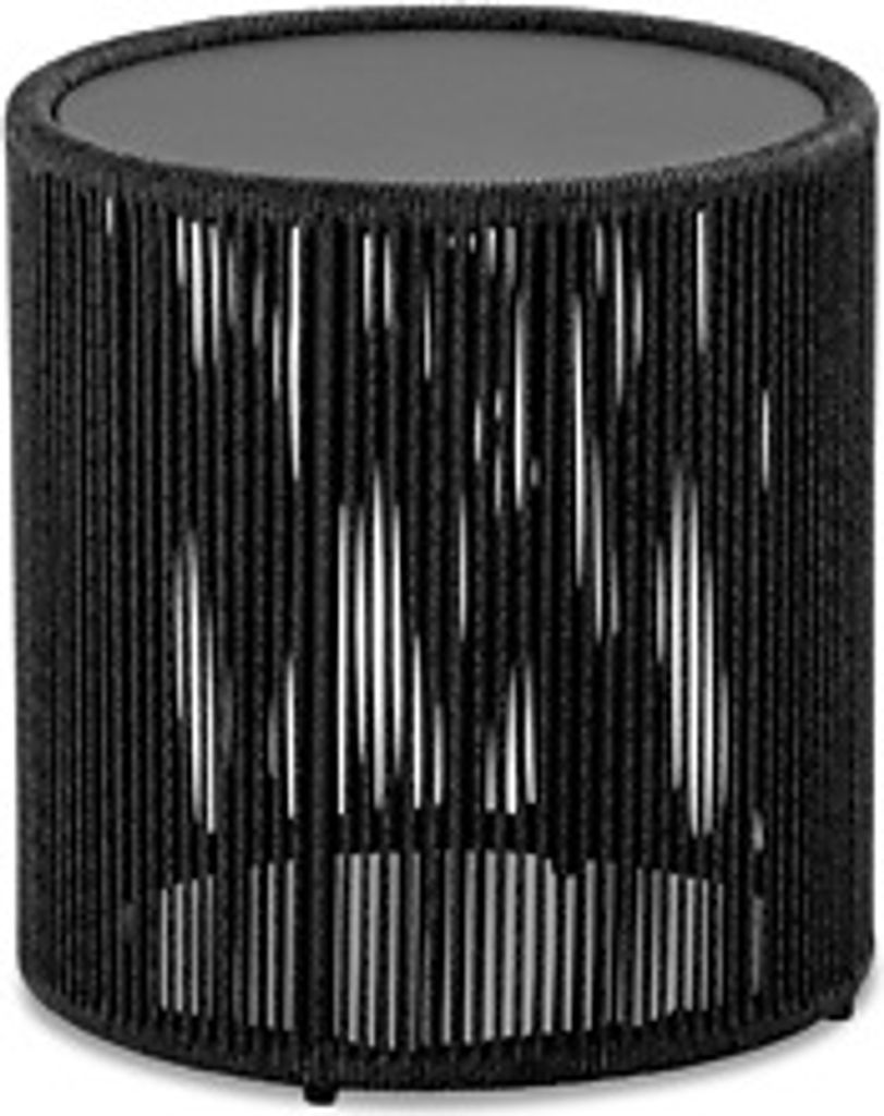 Gartentisch Loredox rund Durchmesser 43 cm Tischplatte und Gestell Alu Anthrazit