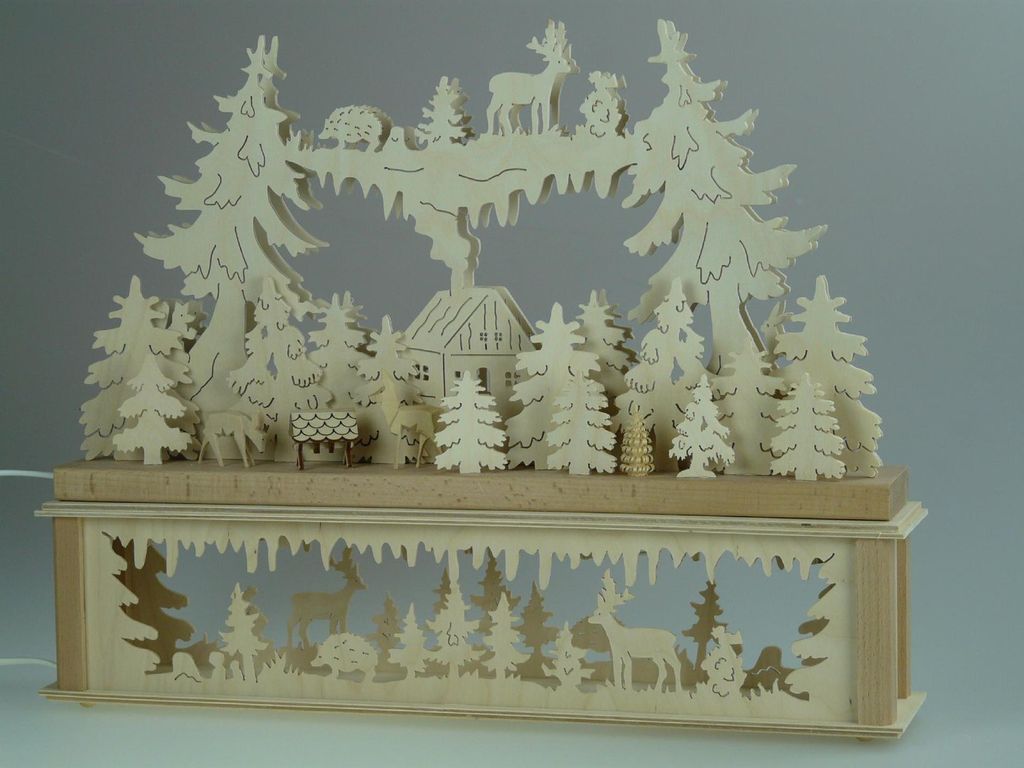 Original Erzgebirgischer Marken Schwibbogen Lichterbogen 50 x 43 cm K50-1_65