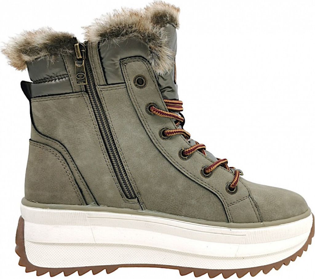 TOM TAILOR Damen Stiefel – Mit Kunstfellkragen & Schnalle, Wintertauglich