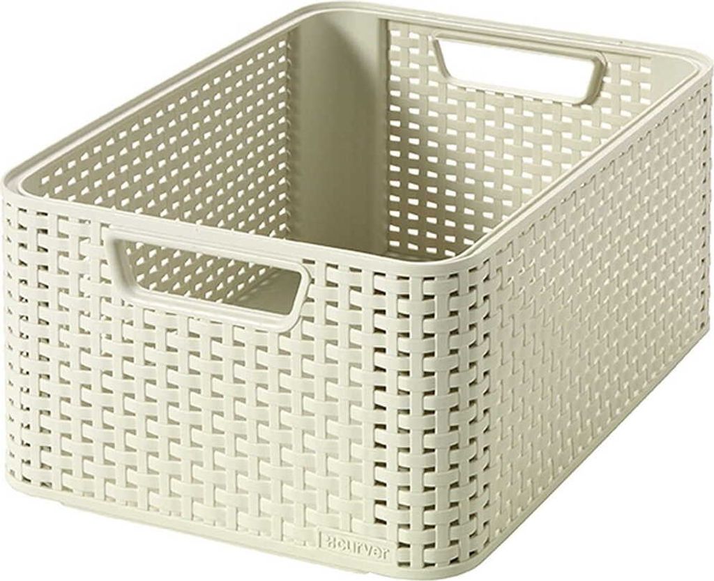 Opbergmand Curver® STYLE2 M, crème, 38x29x17 cm Productafbeelding 