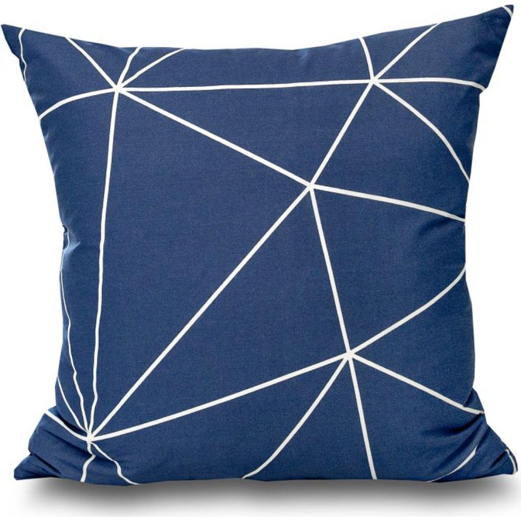 Kissenbezug Baumwolle NORDIC COLLECTION GRID blau