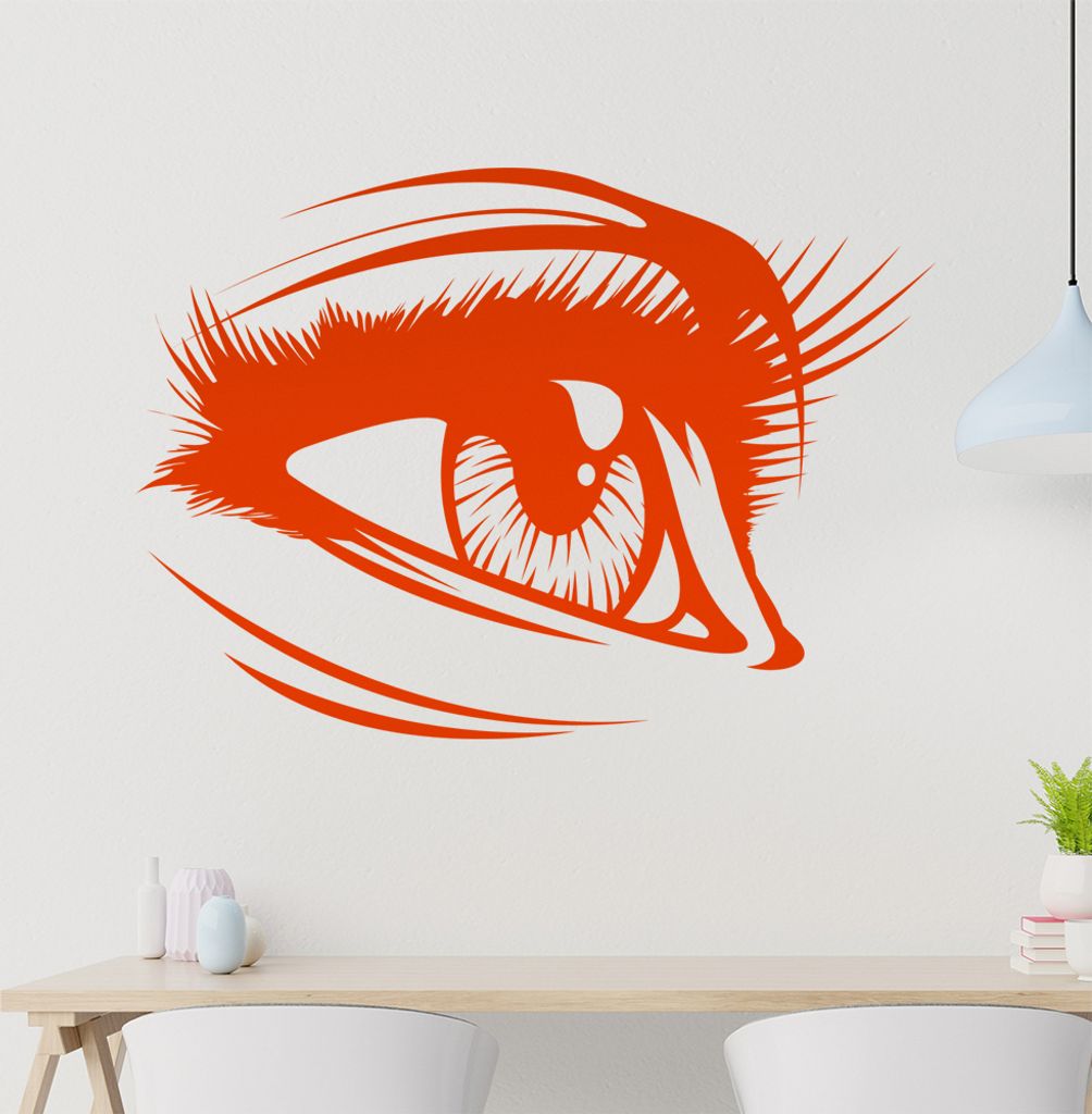 KIWISTAR Auge Eye Wandtattoo in 6 Größen - Wandaufkleber Wall Sticker - Dekoration, Küche, Wohnzimmer, Schlafzimmer, Badezimmer