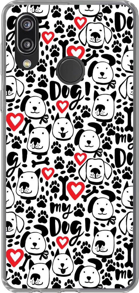 MuchoWow Handyhülle Schutzhülle Hülle für Telefoonhoesje Huawei P20 Lite (2020) Muster - Hund - Zitat - Jungen - Mädchen - Kinder - Kinder S...