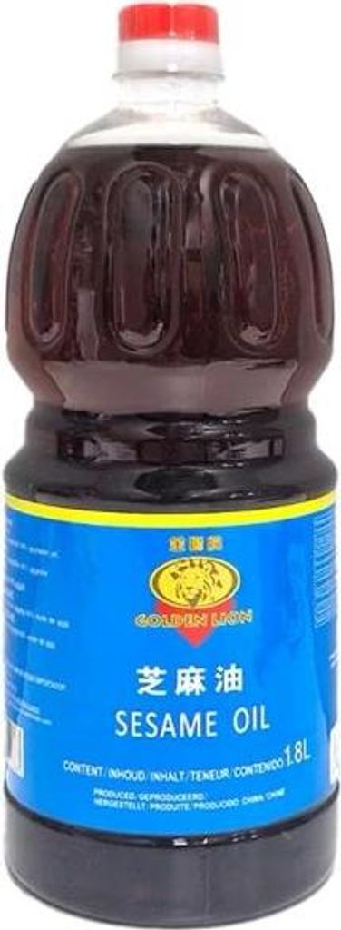 Golden Lion | Sesamöl Aus Gerösteten Samen - 1,8l - Hochwertige Zutat - Kochen - Sesamsamen