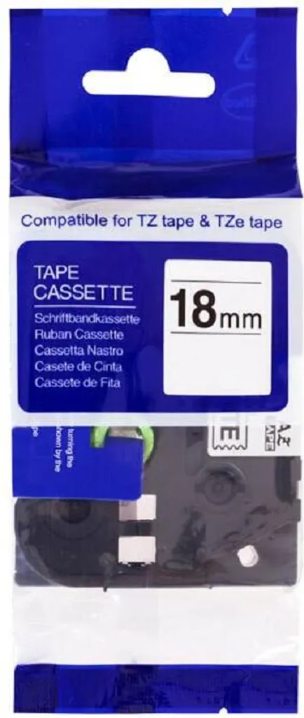 Ruban 18mm noir sur transparent compatible Brother TZE-141 haute résistance