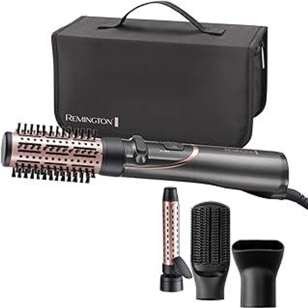 Remington Warmluftbürste rotierend (automatisch) Curl & Straight 3-in-1 Ionen Styler: Volumen, Locken & glatte Styles, 4 Aufsätze (Volumenstyler,...