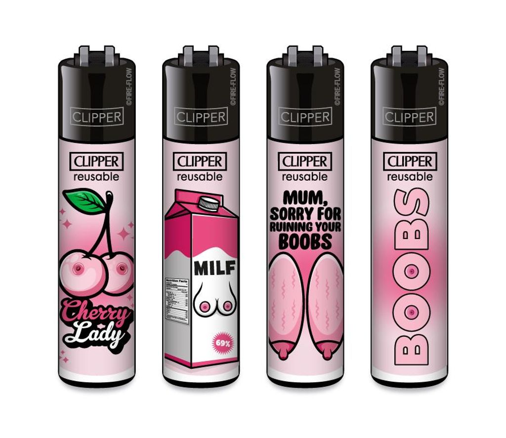 Clipper Feuerzeug 4er Set FFX Boobs Produktbild 