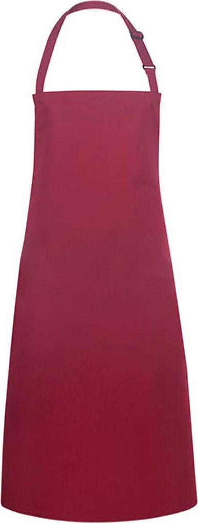 Karlowsky Latzschürze BASIC mit Schnalle 75 x 90 cm unisex Polyester/Baumwollmix Bordeaux