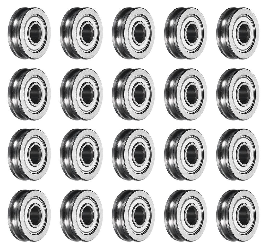 20 Stš¹ck U604ZZ Riemenscheibe U-Nut-Fš¹hrungslager 4x13x4mm U-Nut-Rollenrad (GCr15) Chromstahl-Lager, ABEC3