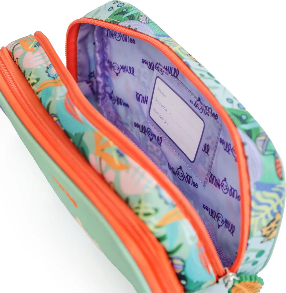 Trousse à crayons double compartiment pour école et dessin enfant