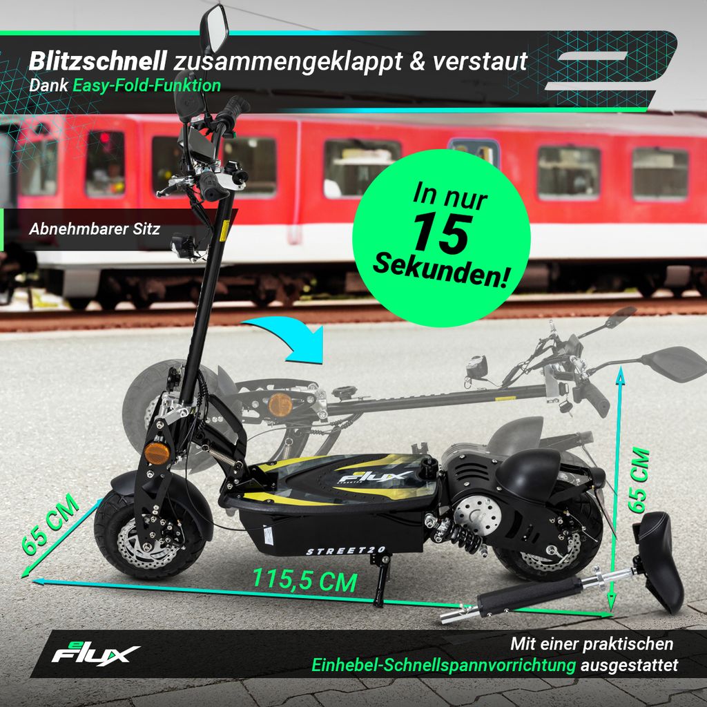 eFlux E-Scooter Street 20 | Scooter Klappbar - Elektro Produktbild 8