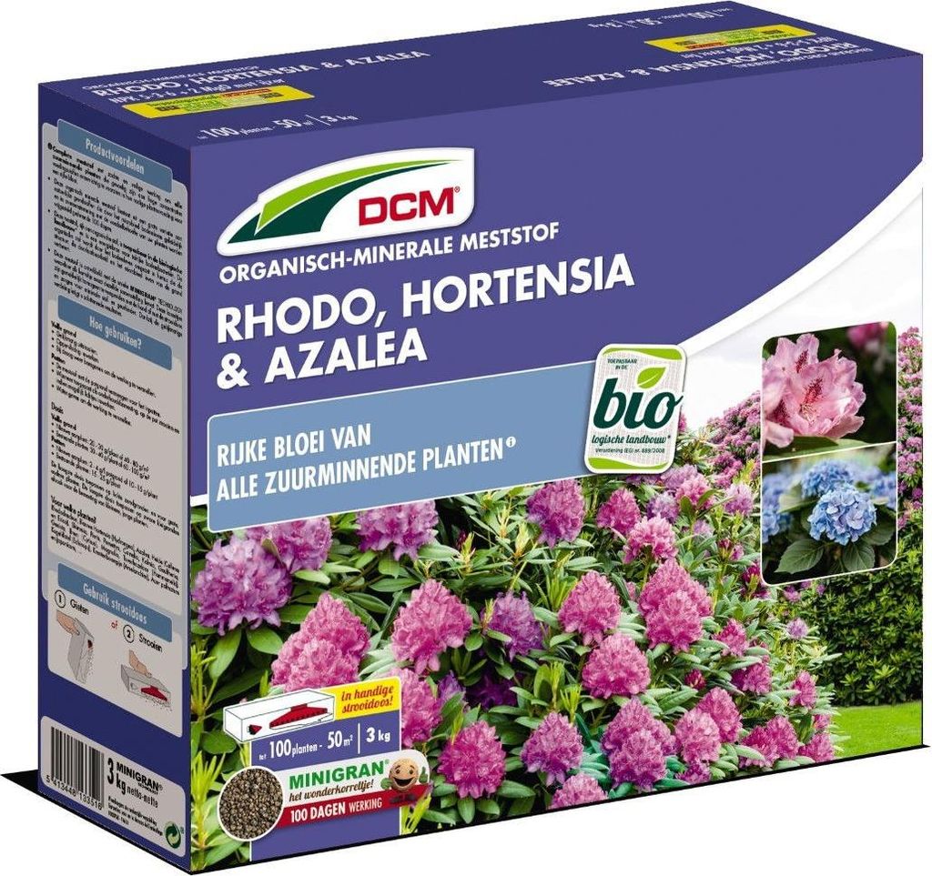 DCM Meststof Rhodo, Hortensia & Azalea 3 kg