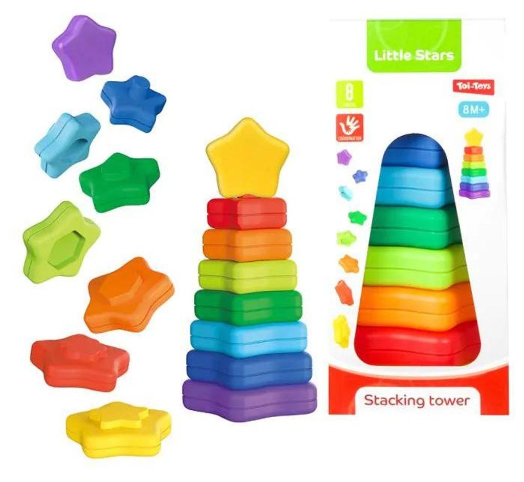 Tour à empiler bébé étoile 8 pièces Image du produit 