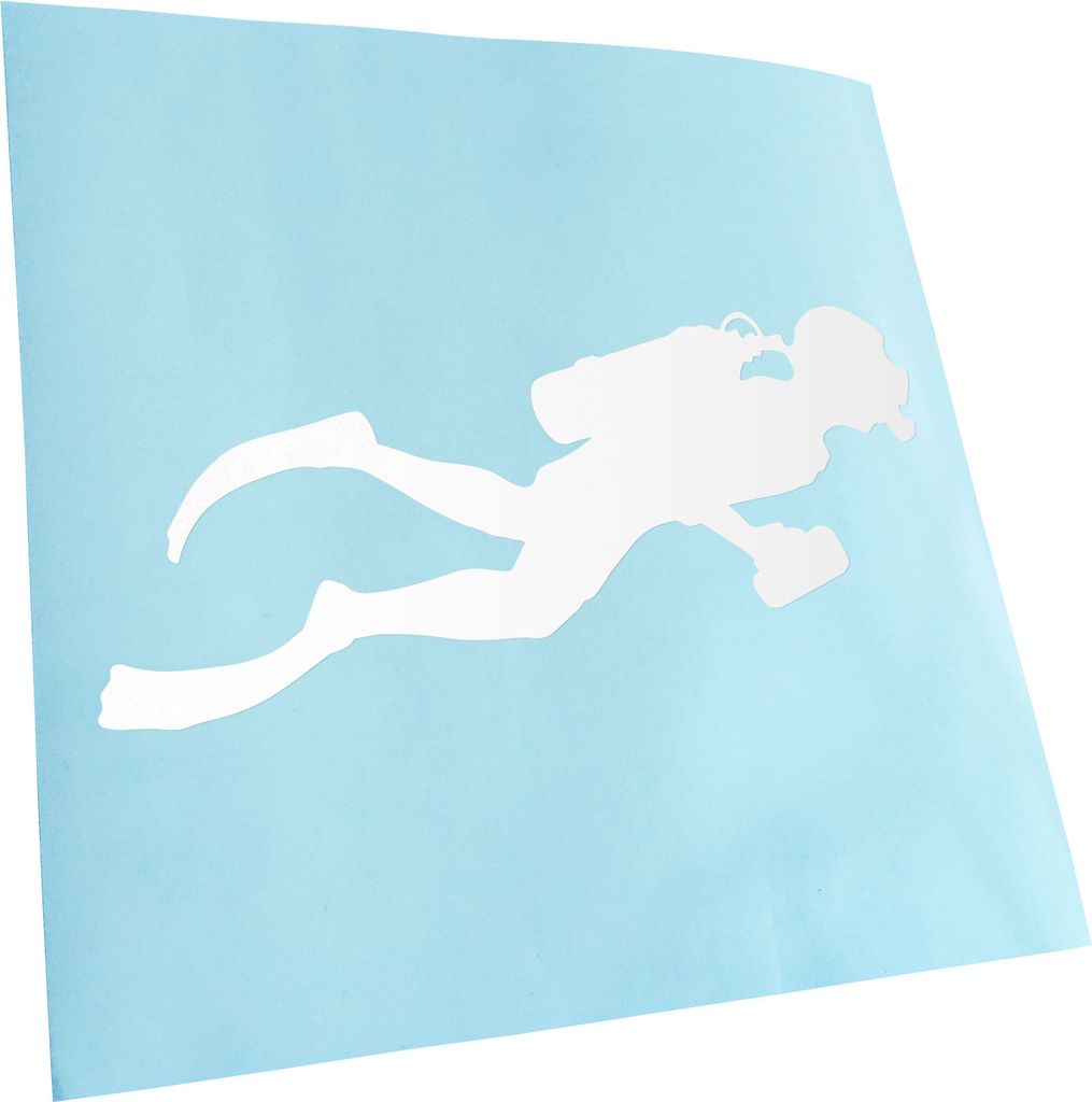 Kiwistar - Autoaufkleber - Taucher Schnorcheln Heckscheibenaufkleber - Aufkleber für Auto Kfz Fahrrad, LKW, Truck Mofa