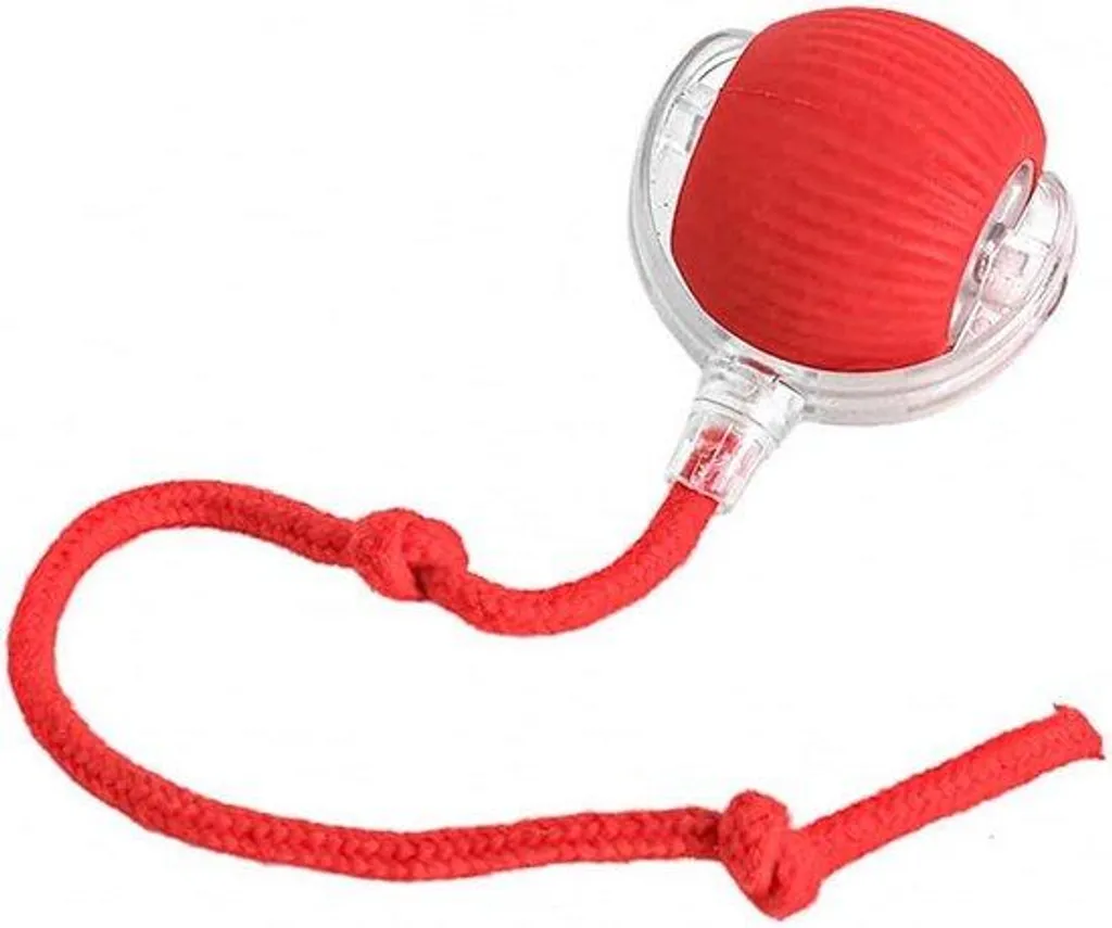 Balle interactive pour chien rouge USB avec mouvement automatique intelligent