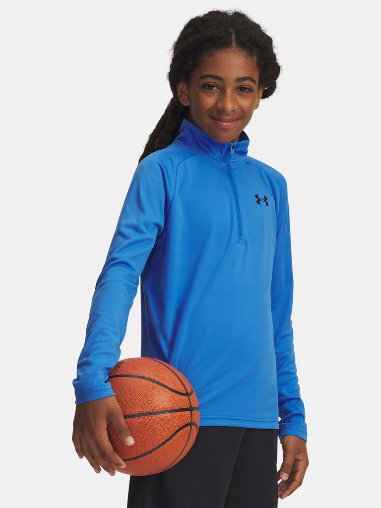 Under Armour UA Tech 2.0 1/2 Zip T-Shirt für Jungen – BLAU YLG