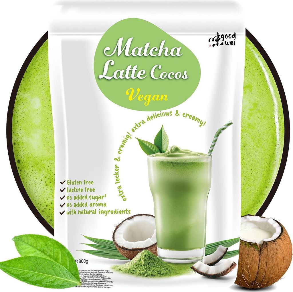 Matcha Cocos Latte Mix – cremoso, naturale e senza zucchero Immagine del prodotto 