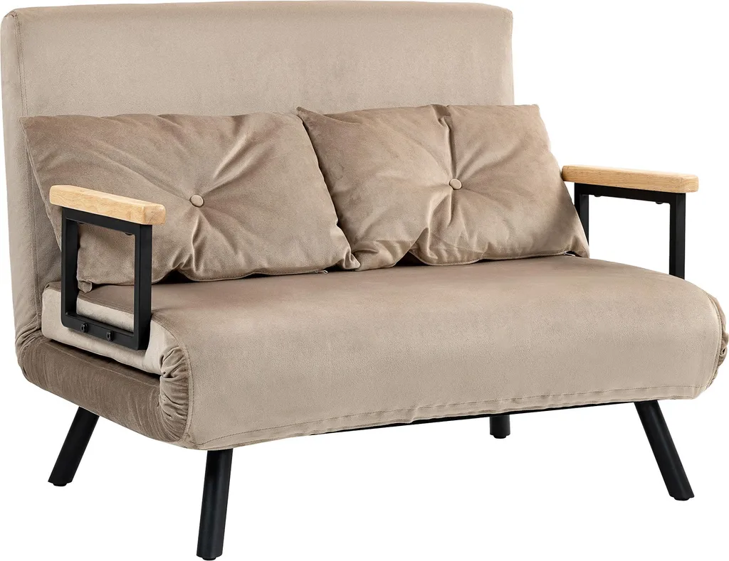 Lit Pliant d'Appoint pour Studio, Canapé-lit Compact 1 Place en Tissu
