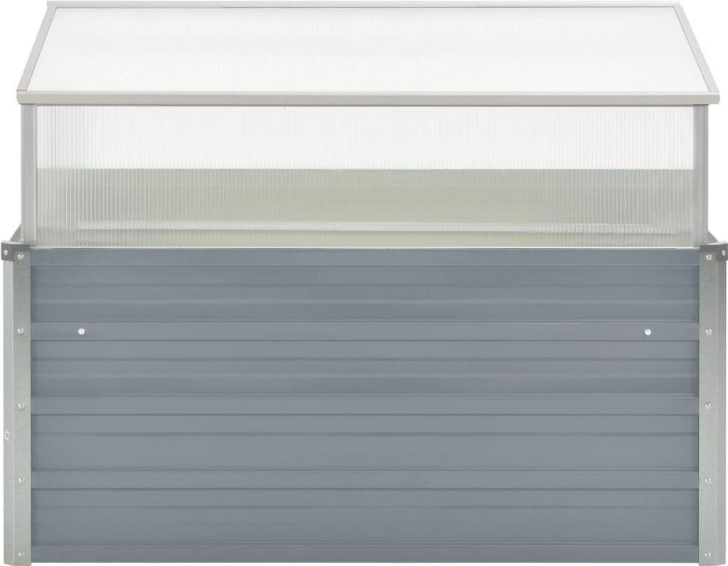vidaXL Skleník z pozinkované oceli, šedý, 100 × 100 × 85 cm Obrázek produktu 