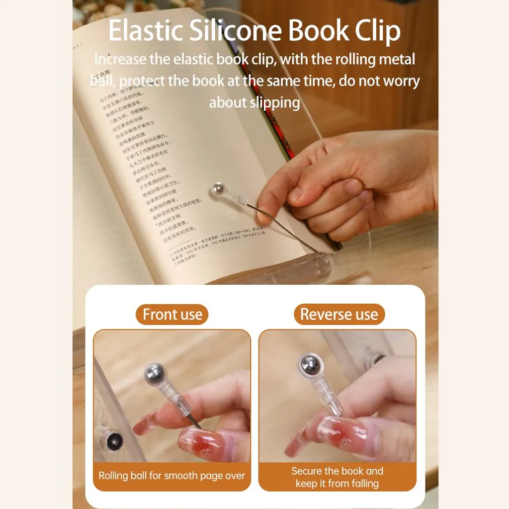 Porte-livre de cuisine pour recettes et manuels scolaires en acrylique