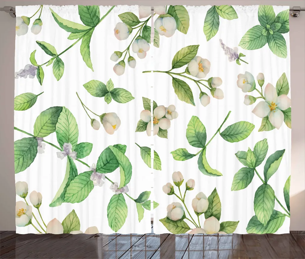 ABAKUHAUS Tenda Rustica 280x225 cm: Tessuto Satinato Stampa Jasmin