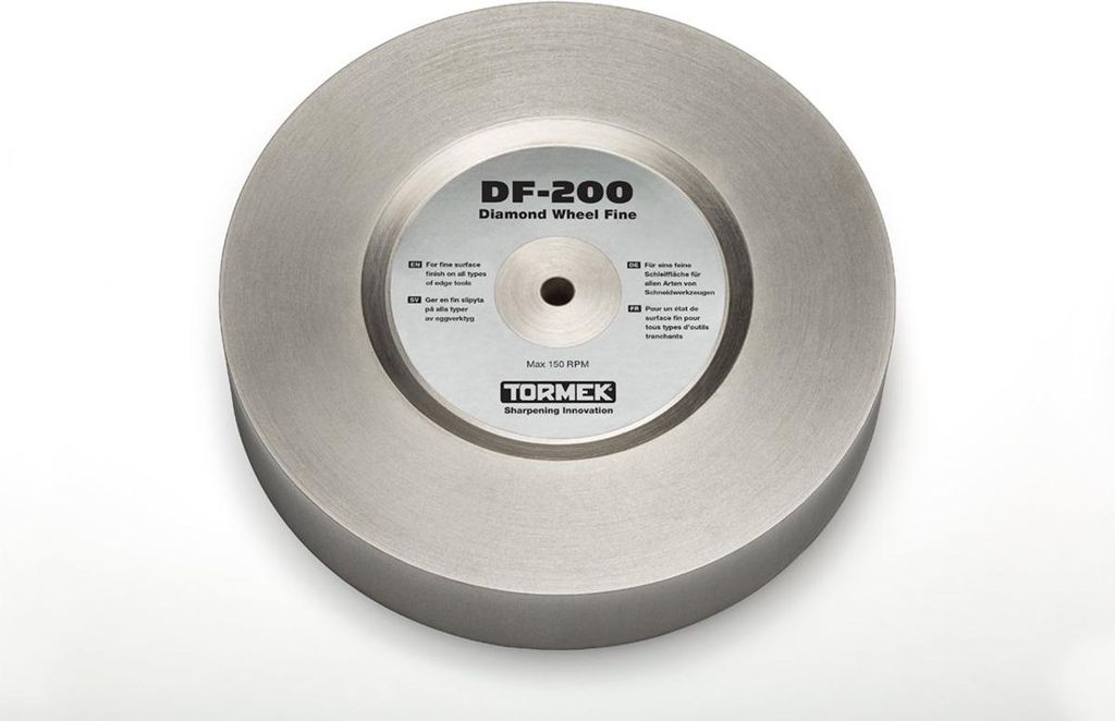 A Tormek DF-200 Diamond Wheel Fine is shown against a white background.