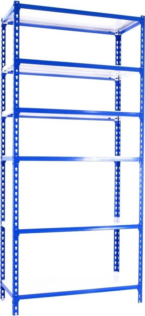 PROREGAL Schwerlastregal GIANT METAL SHARK | HxBxT 250x100x50cm | Fachlast 180kg | Blau