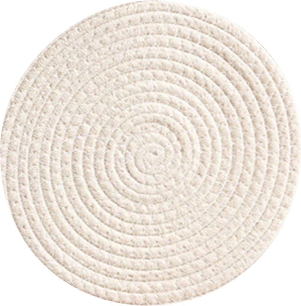 Weiches, gewebtes Untersetzer-Set aus Baumwolle, wärmeisolierend, verbrühungshemmend, wasserabsorbierend, geräuschreduzierende Tassenmatte aus B...