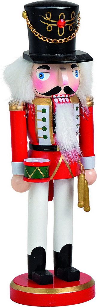 Nussknacker Trommler Holz Deko Figur Weihnachtsdeko Skulptur Holznussknacker