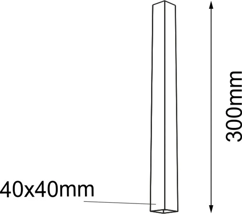 Spot noir oblong 30 cm DOHA 1705 1xGU10 4W - Solution éclairage design
