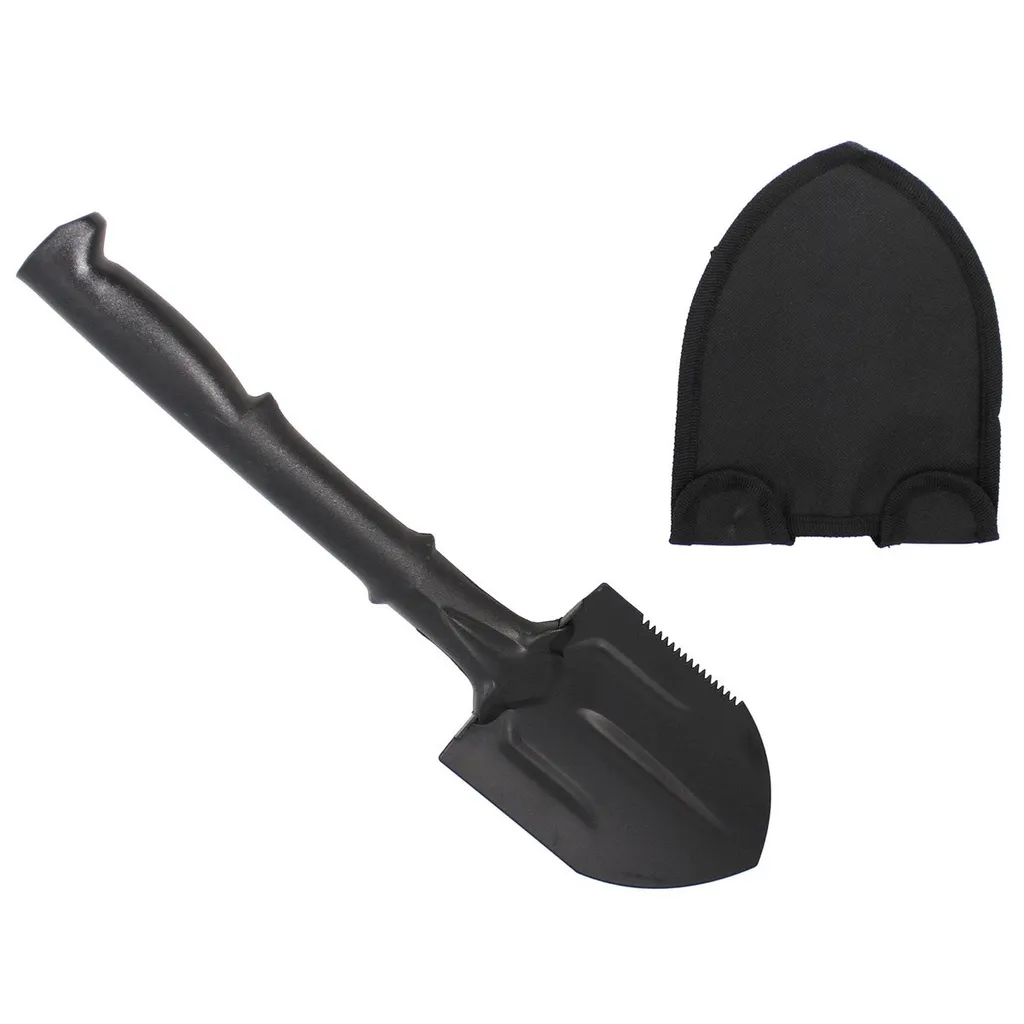 Vanga Pieghevole MFH con Manico in Nylon - Pala Militare Nera Outdoor