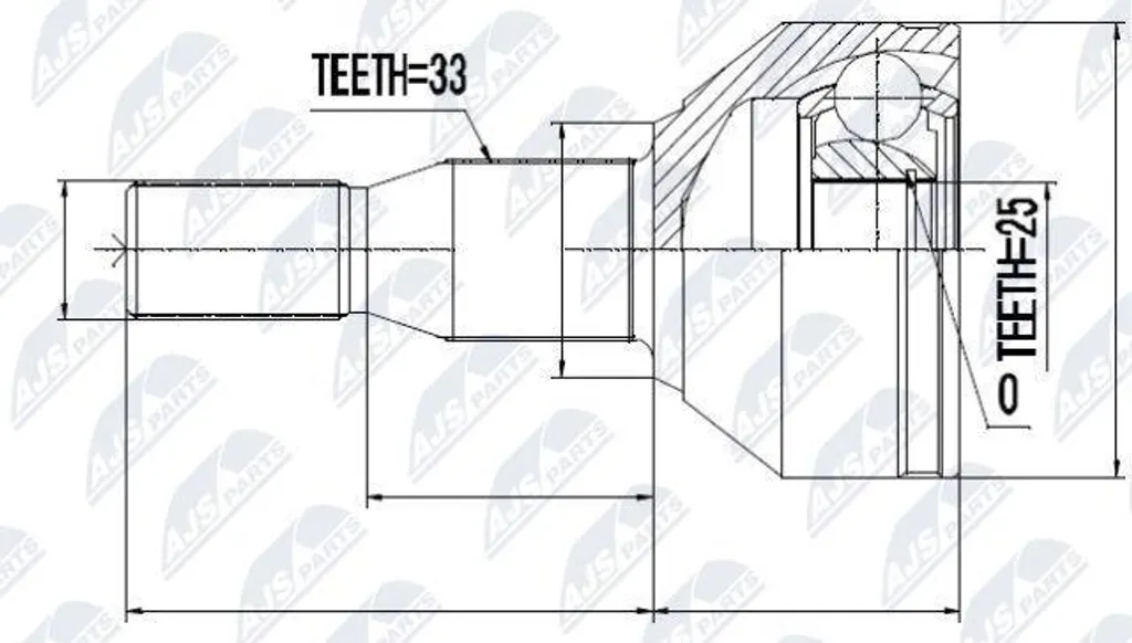 Kit de joints homocinétiques pour arbre de transmission Sintra 9118846