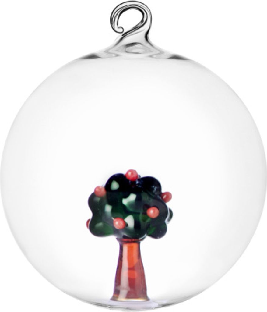 ICHENDORF MILANO Red Apple 2er-Set Weihnachtskugeln Apfelbaum