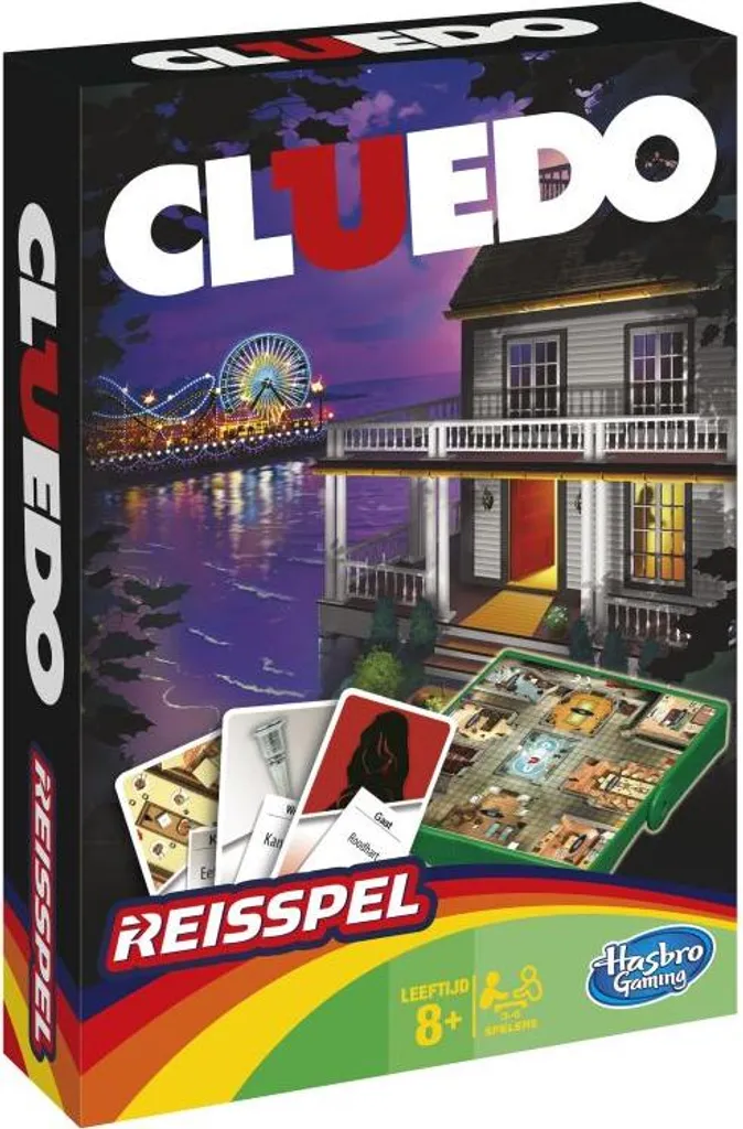 Cluedo Jeu de voyage avec boîtier de rangement intégré et accessoires - 3