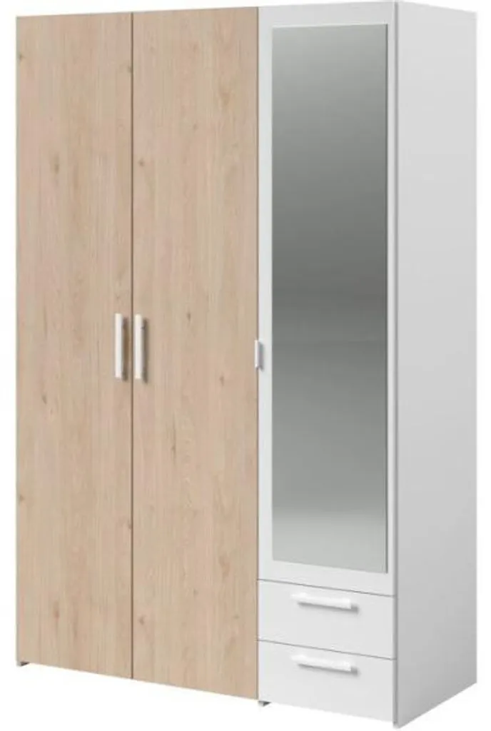 Armoire de rangement VARIA chêne et blanc - Idéal dressing et chambre