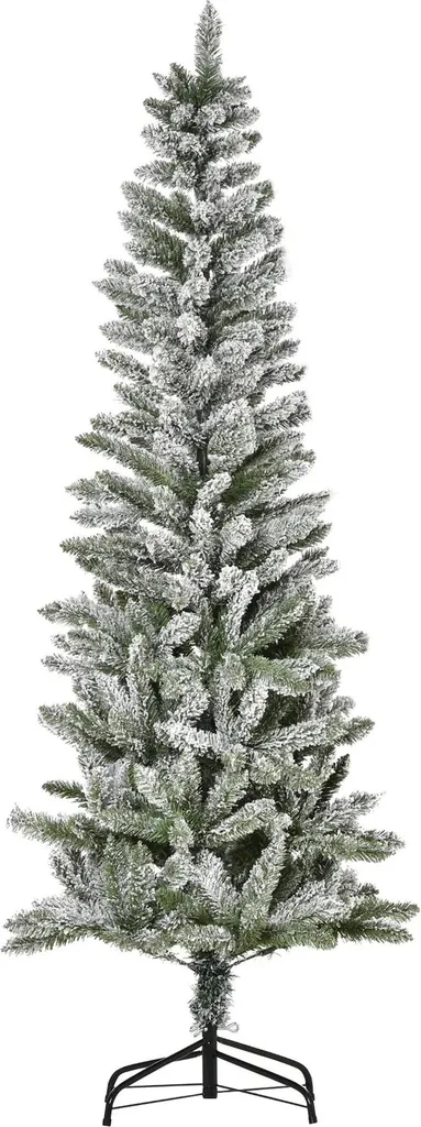 Sapin de Noël artificiel enneigé 180 cm pour décoration de salon chic