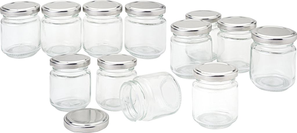 VBS XXL Gläser mit Schraubdeckel "Rund", 100 ml, 12 Stück Produktbild 