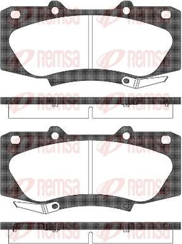Jeu de plaquettes de frein à disque Remsa 1468.04 compatible avec Hilux