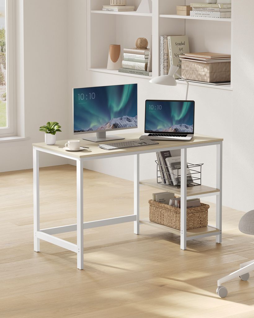VASAGLE Computertisch Schreibtisch mit 2 Regale 120 x 75 x Produktbild 