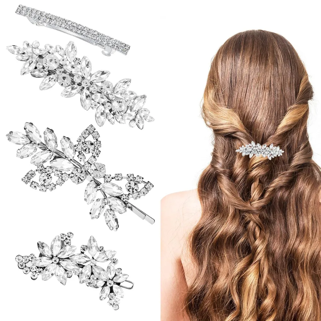 Accessoires coiffure de mariée pour mariage et remise de diplômes 4 pièces