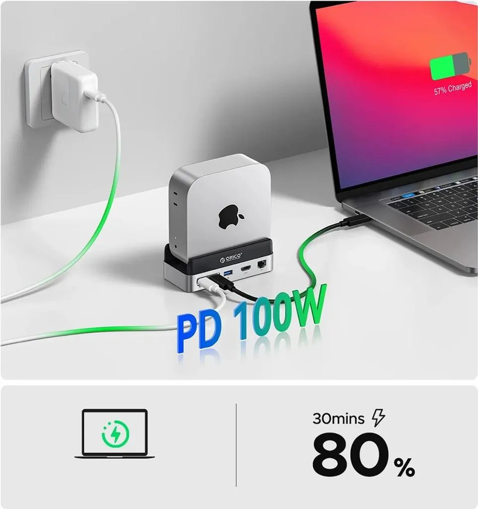 Hub USB-C 10-en-1 Orico MiniDock et boîtier SSD externe pour PC Mac - 5