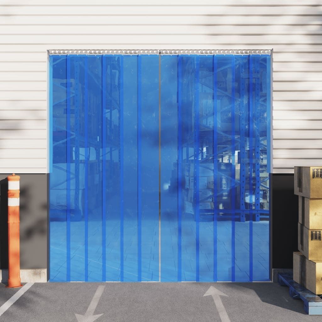 vidaXL Türvorhang Blau 200x1,6 mm 50 m PVC - Türvorhang - Türvorhänge - Streifenvorhang - Fliegenvorhang