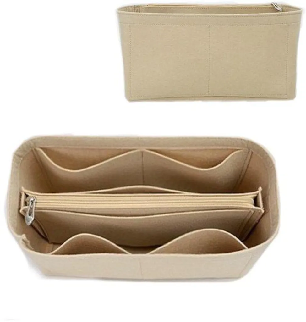 Pochette de rangement beige zippée : Sécurisez vos objets essentiels