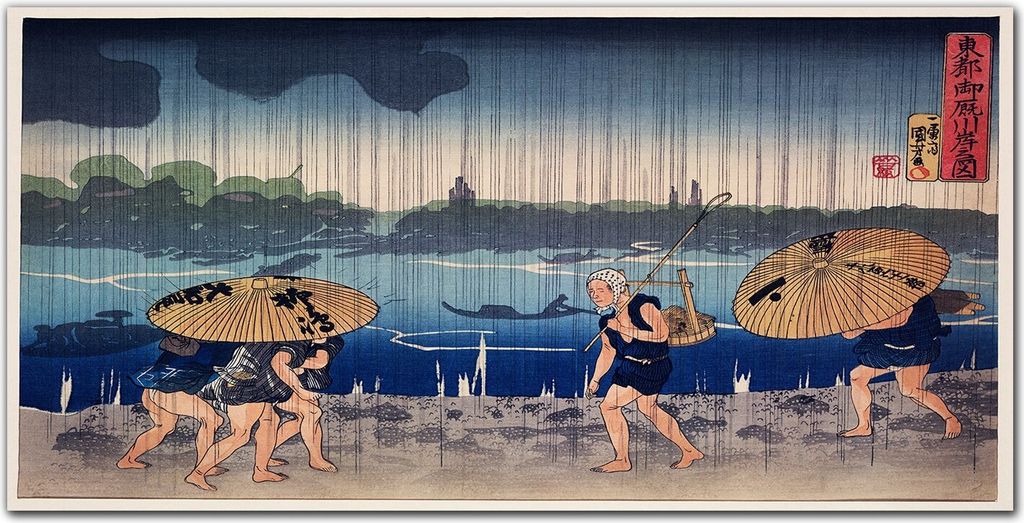 Coloray Küchenrückwand 120x60 Spritzschutz aus Glas - Asian Fluss