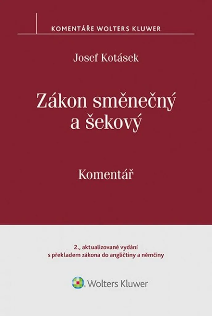 Loi sur les Lettres de Change par Josef Kotásek - Expertise Juridique