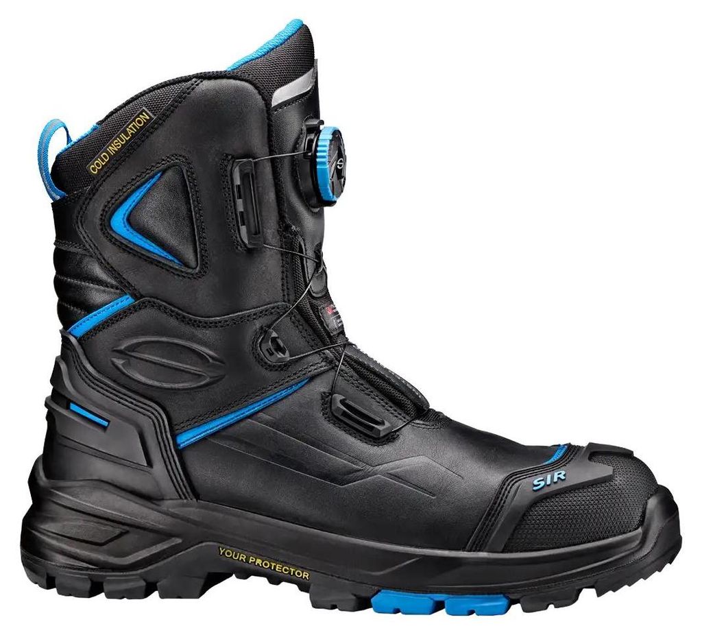 Sir Safety Giant Sicherheitsstiefel S7S wasserdicht Fiberglaskappe Kompositzwischensohle, 43, Schwarz