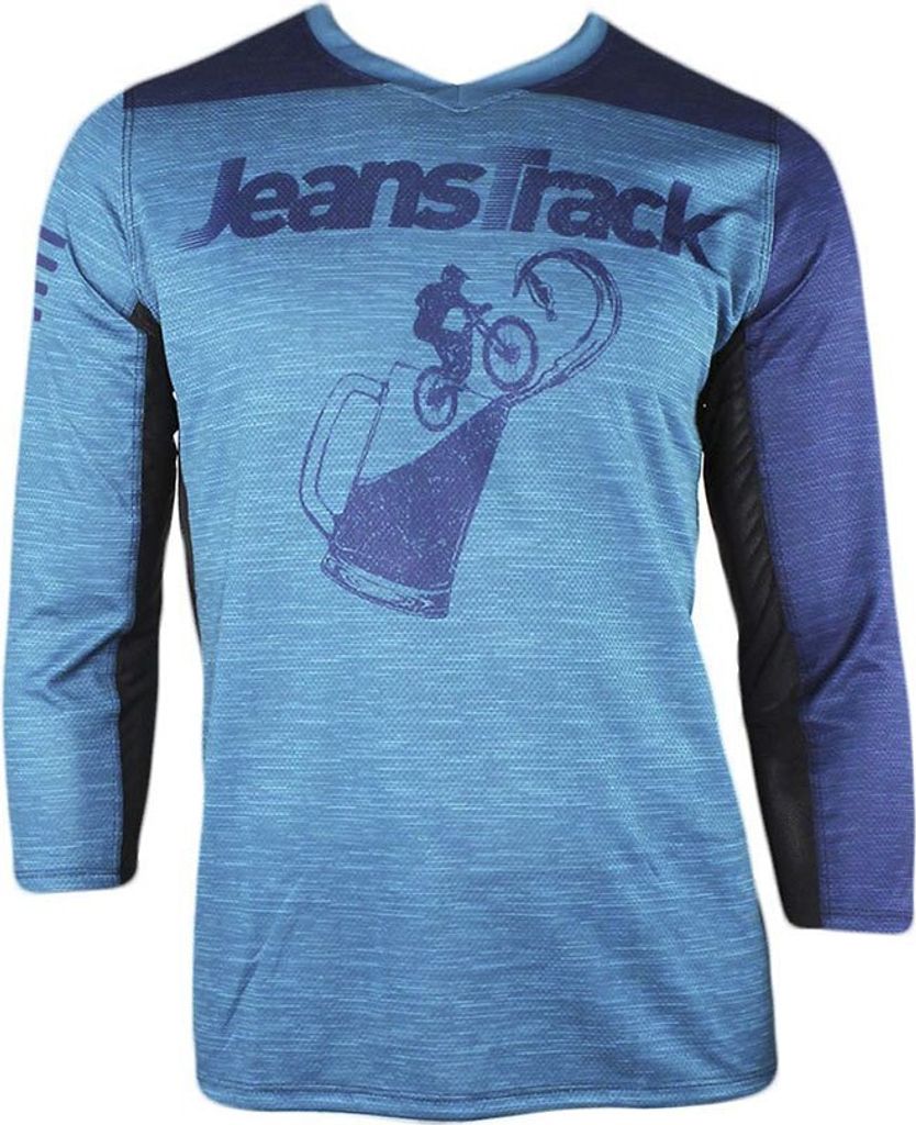 Jeanstrack Bike&beer Enduro 3/4-arm T-shirt Blau XL Mann Blau XL