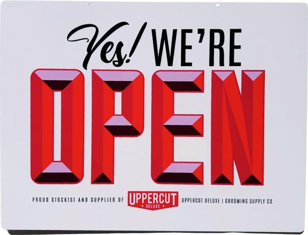 Uppercut Deluxe – Open/Closed-Schild Mit Uhr – Türschild