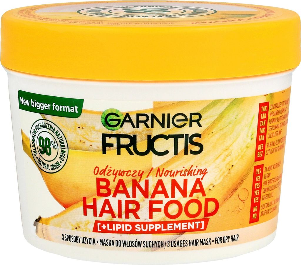Garnier Fructis Banana Hair Food Pflegende Haarmaske 400 ml